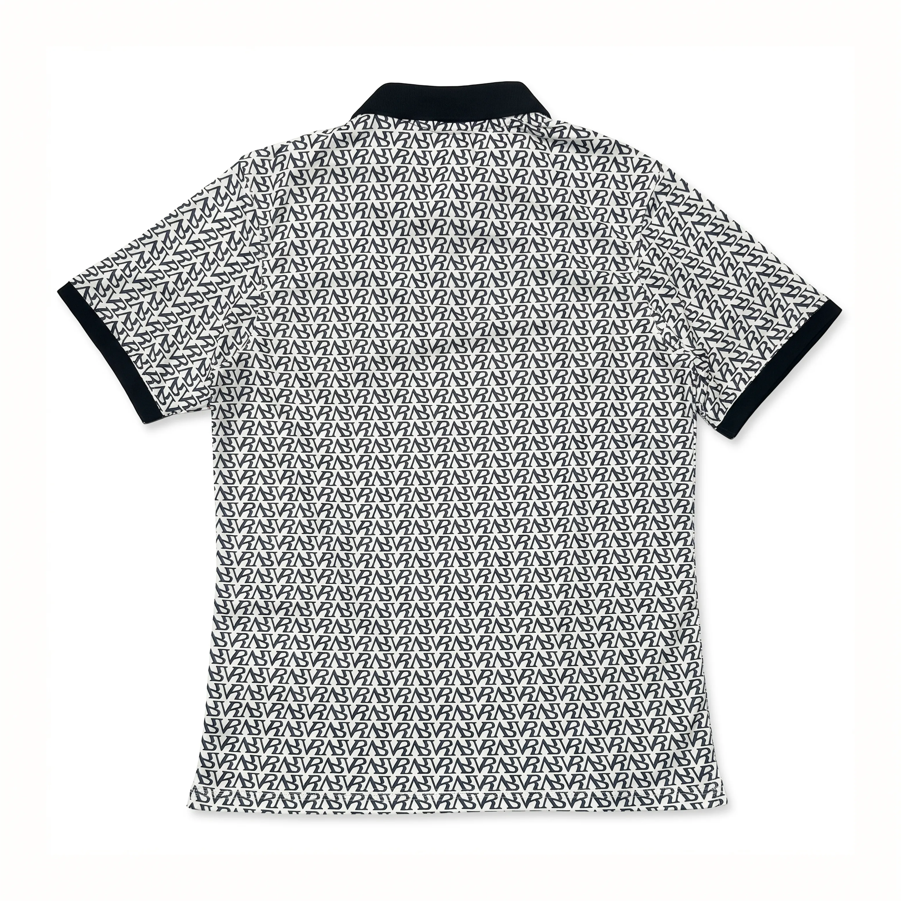 Obsidian Print Polo - White VR thumbnail 2