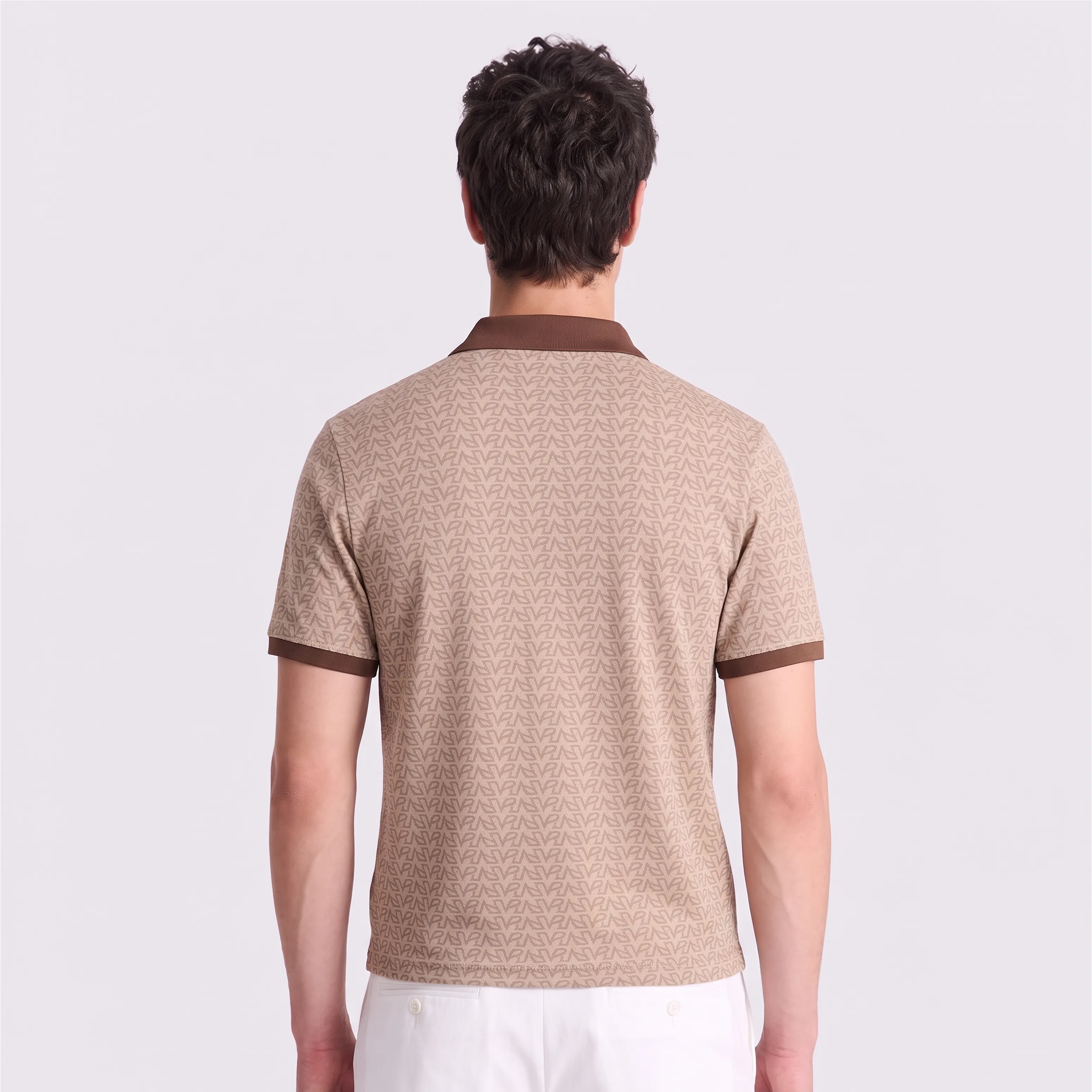 Obsidian Print Polo - Camel VR thumbnail 4