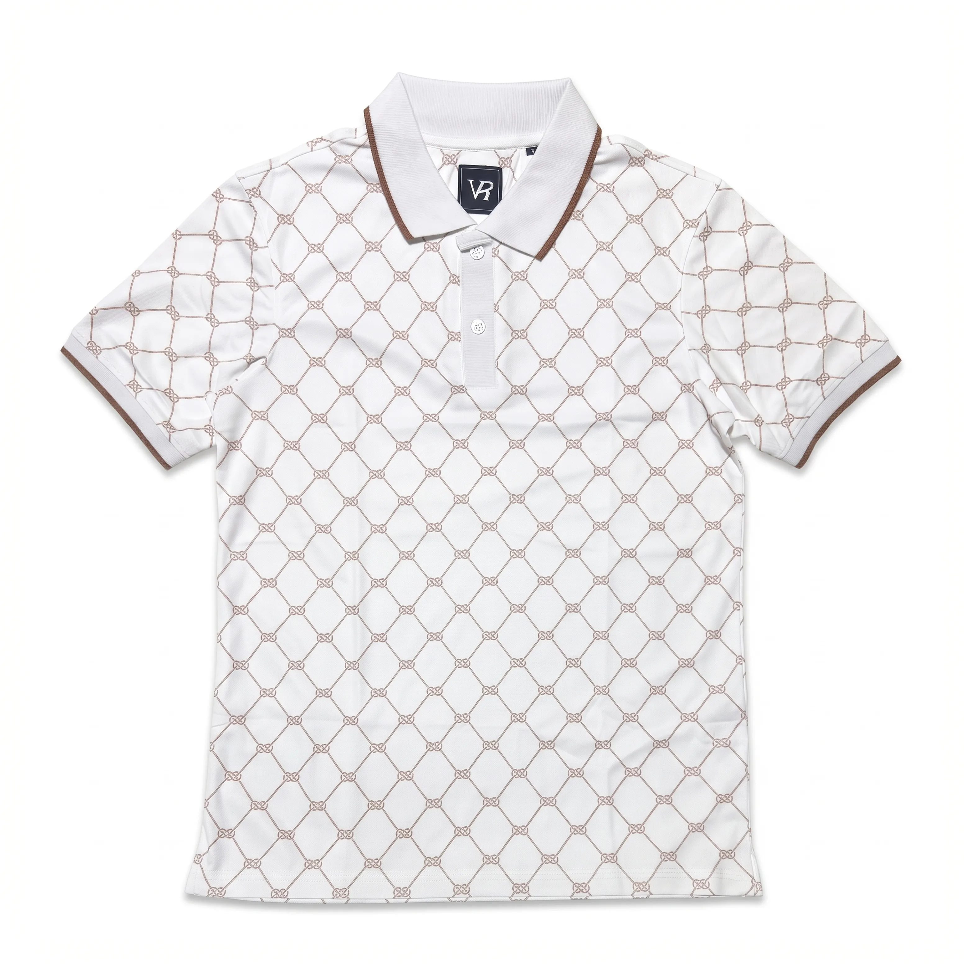 Obsidian Print Polo - White thumbnail 2