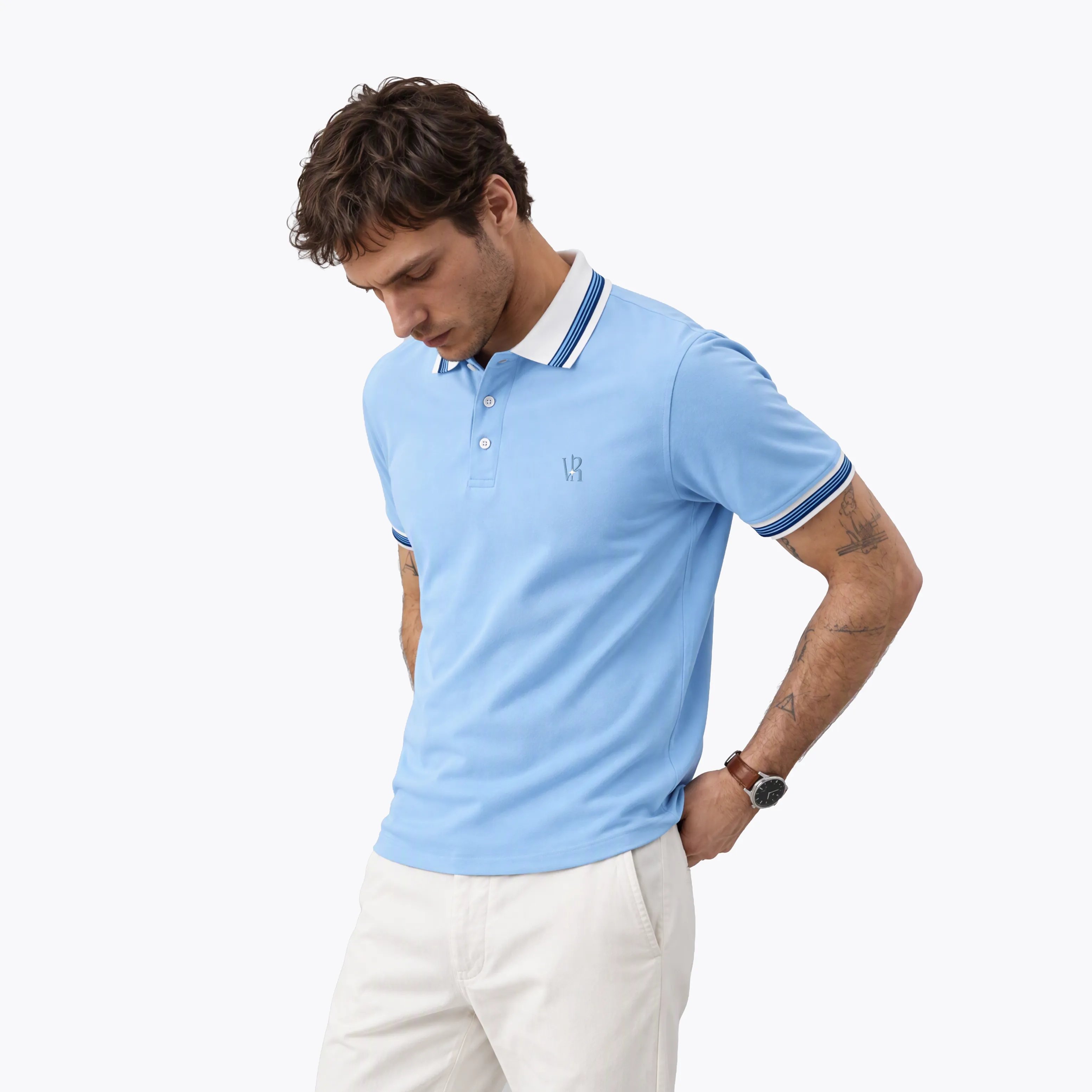 Crown Line Polo - Winter Sky