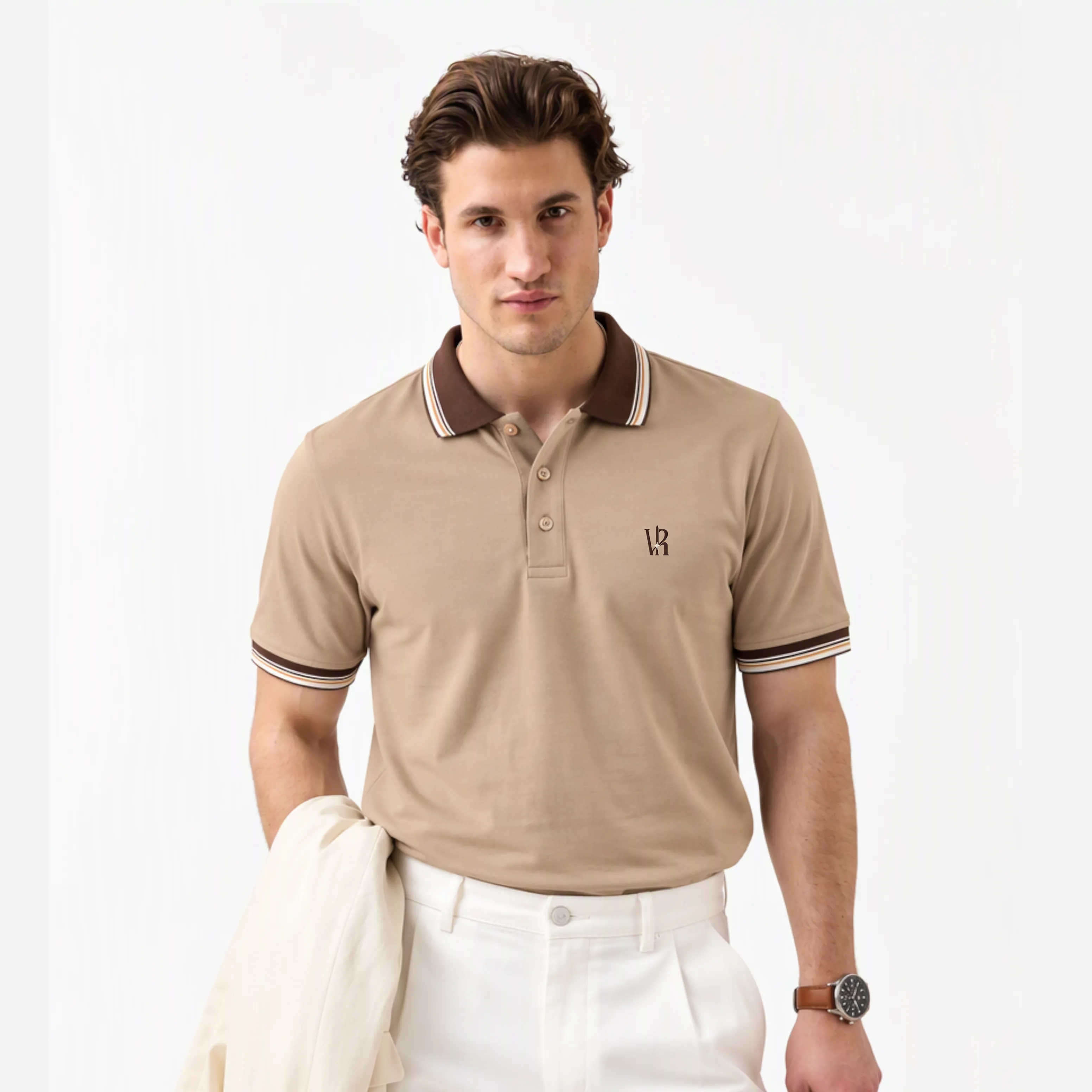 Crown Line Polo - Cornstalk  thumbnail 3