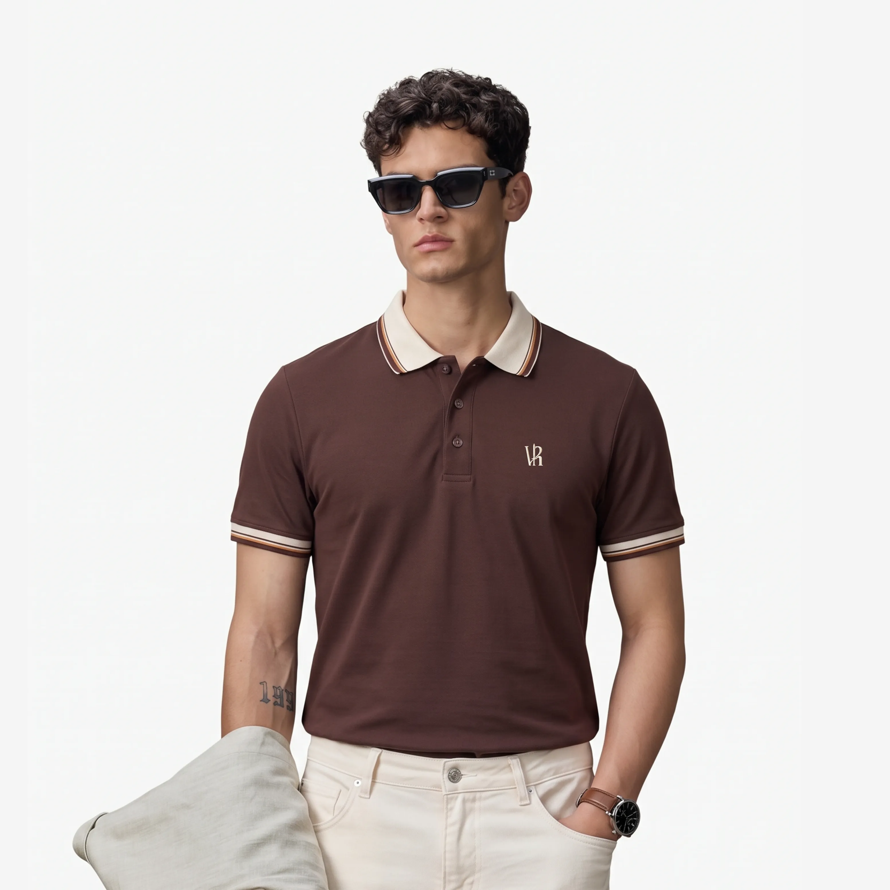 Crown Line Polo - Coffee thumbnail 3