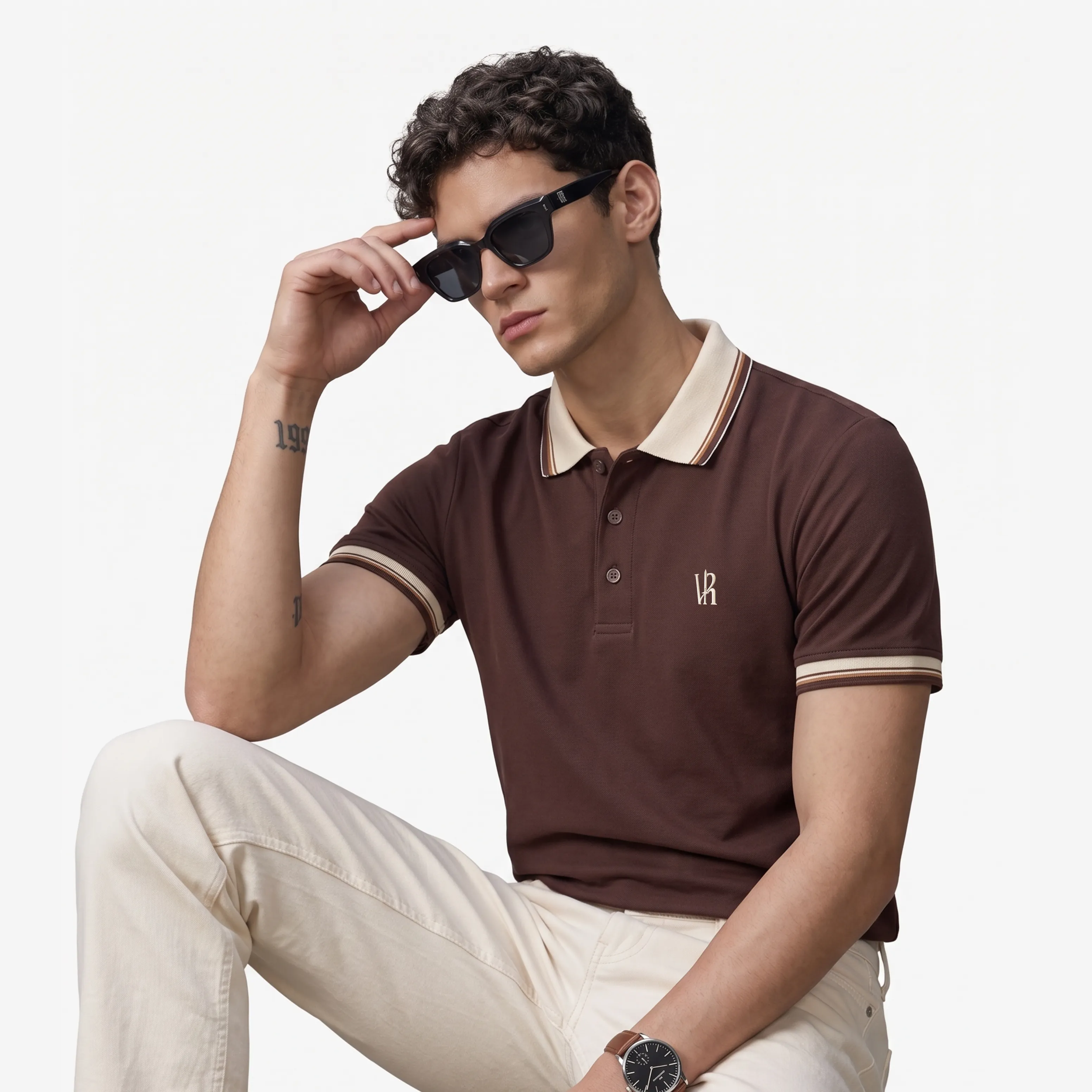 Crown Line Polo - Coffee