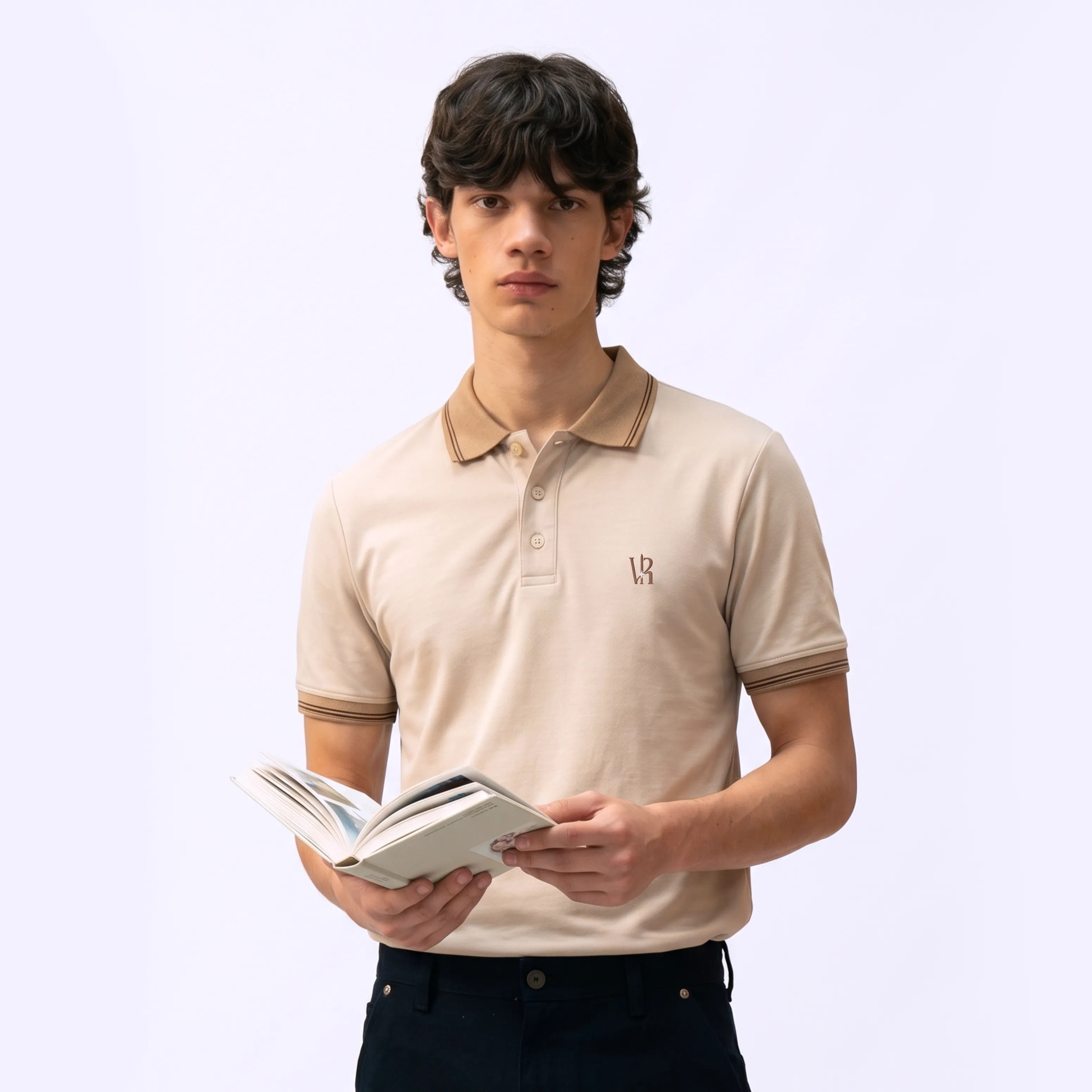 Crown Line Polo - Sand thumbnail 3